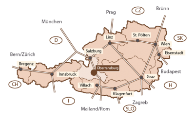 Österreich Karte - Flachau